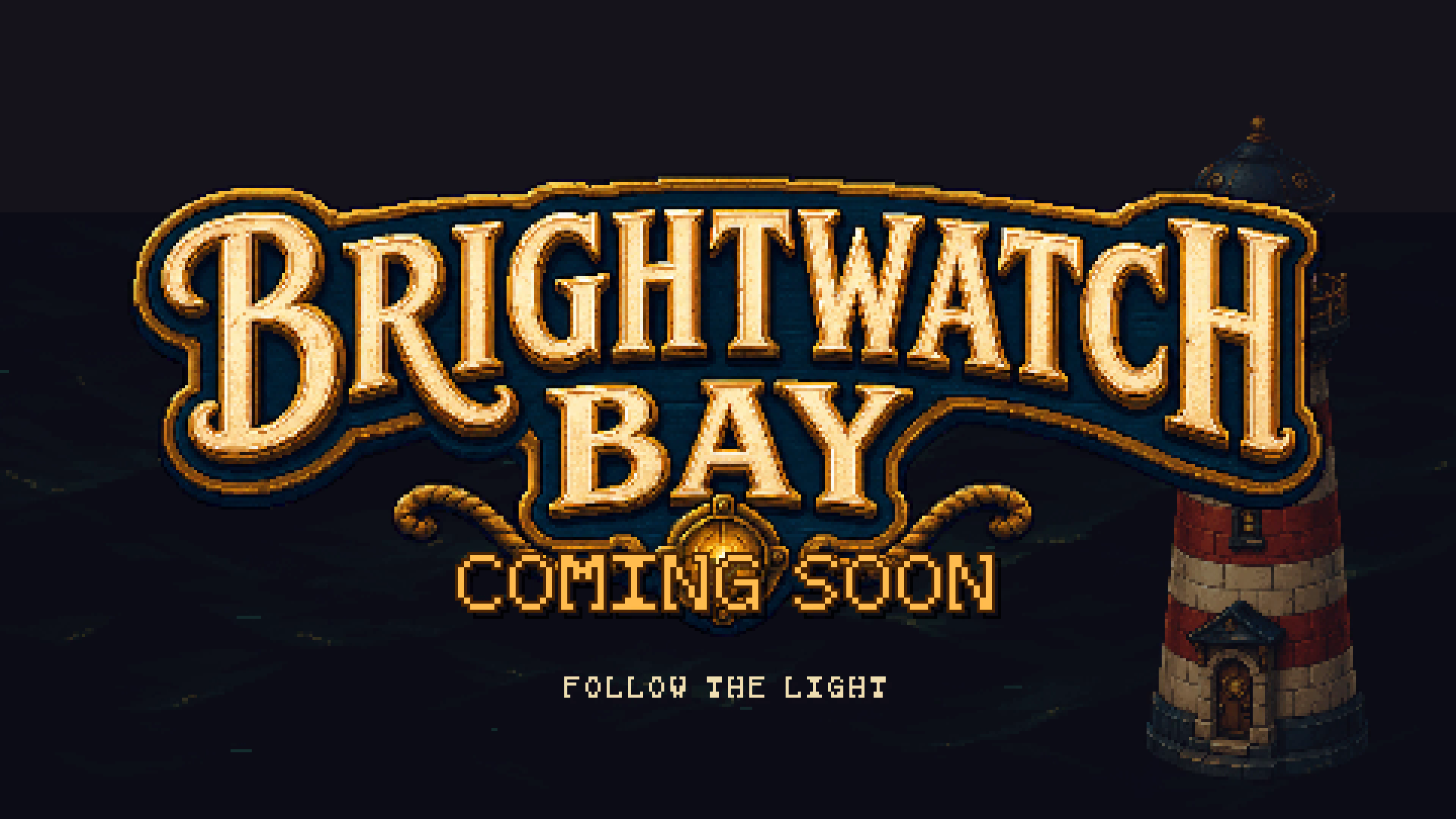 Brightwatch lighthouse keeping watch over ships in a dark, rough sea